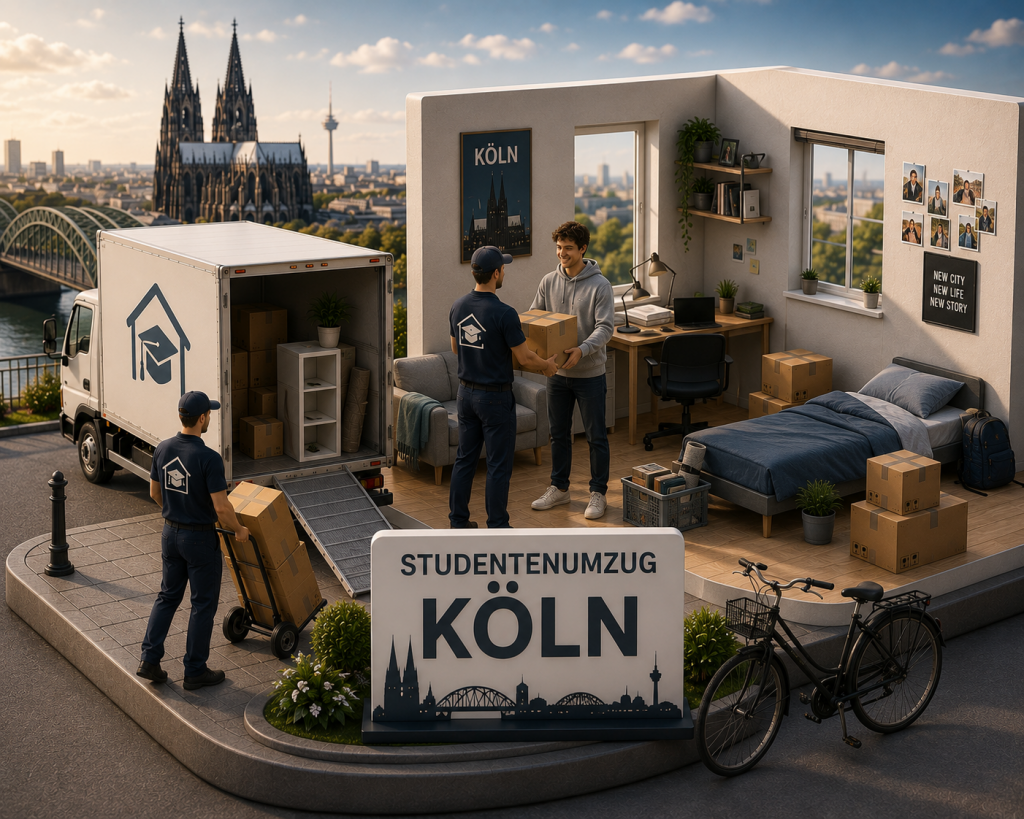 Das Bild zeigt einen Studentenumzug in Köln