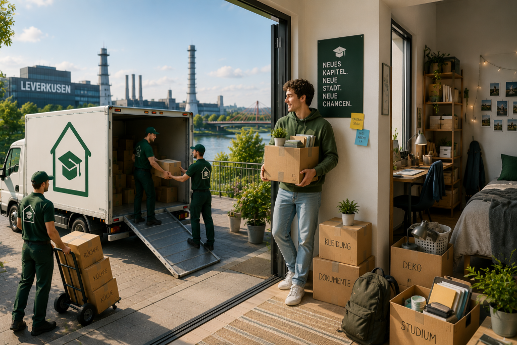 Das Bild zeigt einen Studentenumzug in Leverkusen